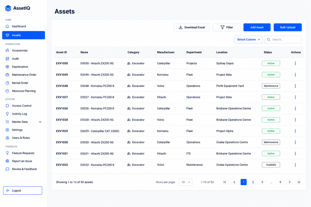 AssetIQ - Asset Register