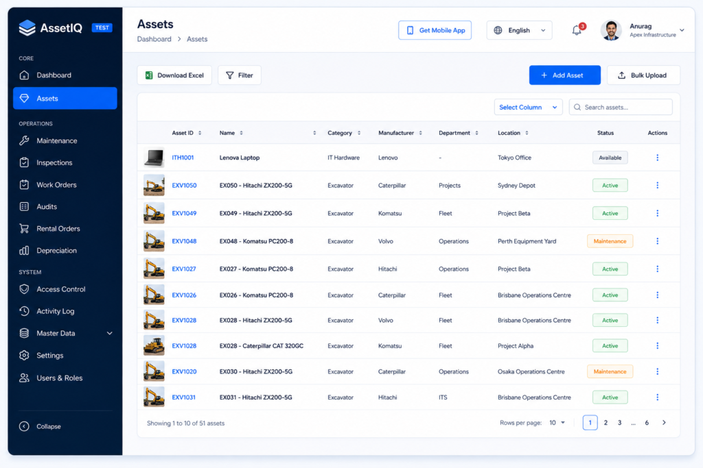 assetiq asset list